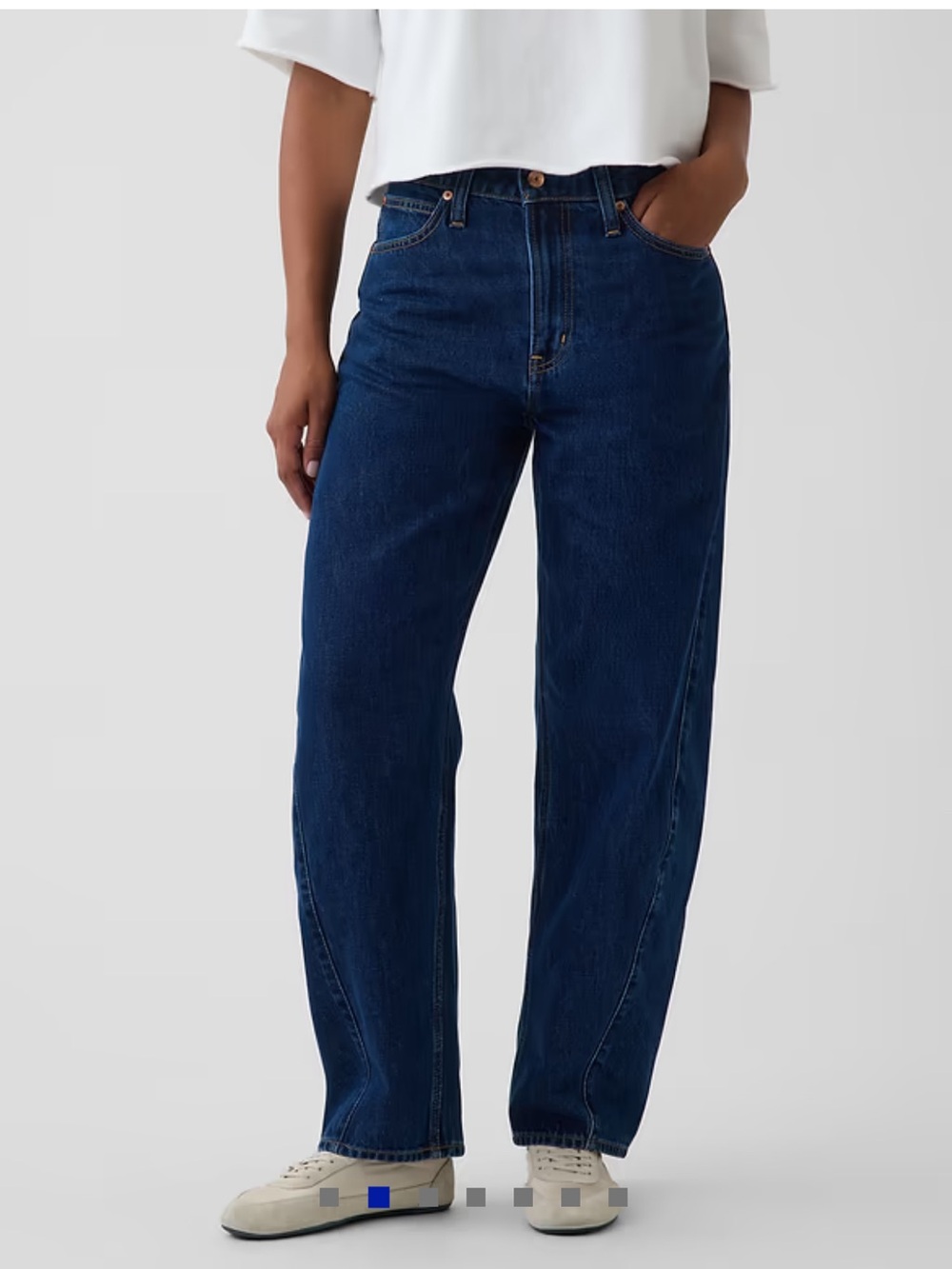 GAP NWT Curvy High Rise Barrel Jeans